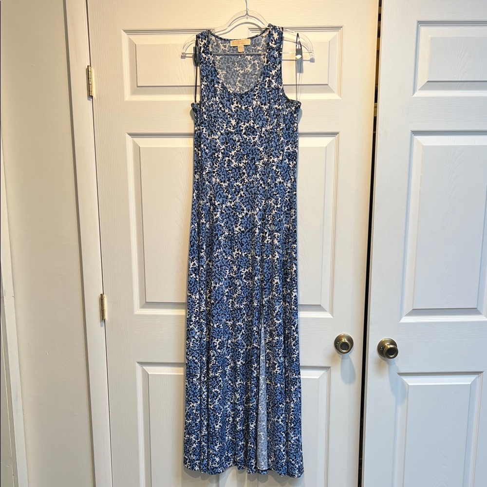 MICHAEL Michael Kors Blue and White Floral Maxi Dress